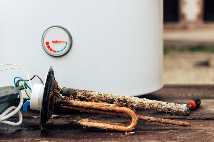 example of corroded immersion heater